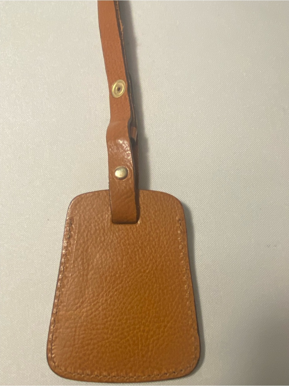 Brics Leather Luggage Brown Tag ID Address Made In Italy Snap Closure Travel - Picture 4 of 8